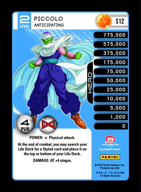 Piccolo - Anticipating (Rainbow Parallel Foil) — Panini: Evolution card