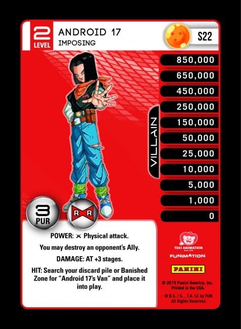 Android 17 - Imposing (High Tech Foil) — Panini: Evolution card
