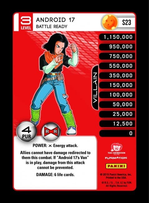 Android 17 - Battle Ready (Rainbow Parallel Foil) — Panini: Evolution card