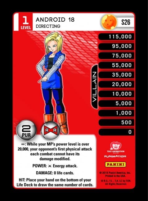 Android 18 - Directing (Rainbow Parallel Foil) — Panini: Evolution card