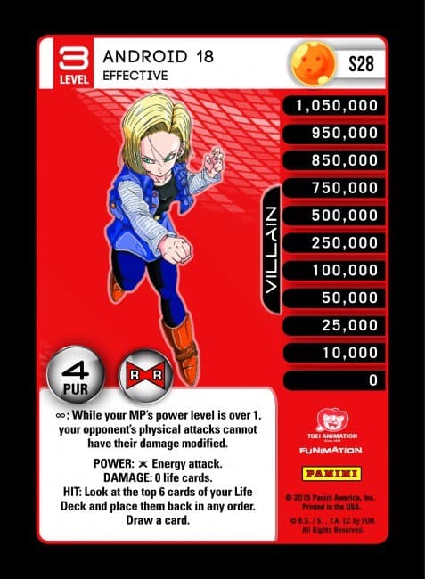 Android 18 - Effective (Rainbow Parallel Foil) — Panini: Evolution card