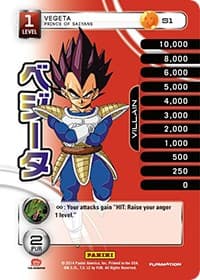 Vegeta - Prince of Saiyans (High Tech Foil) — Panini: Set 1 card