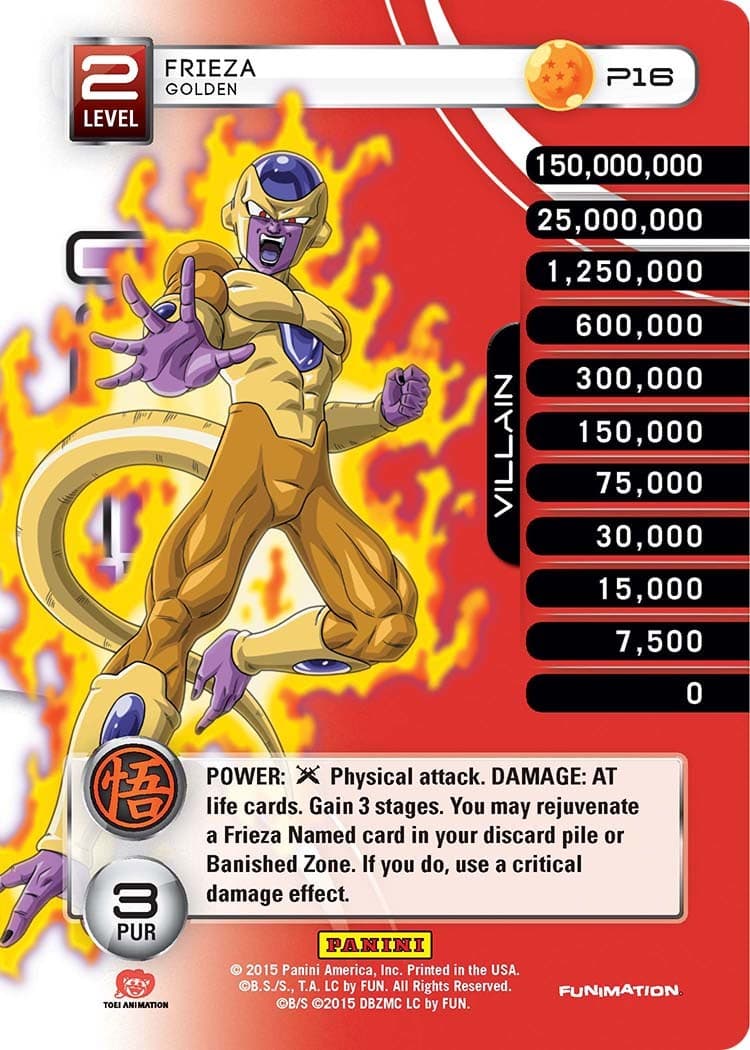 Frieza - Golden (Movie Collection) — Panini Promo Cards card