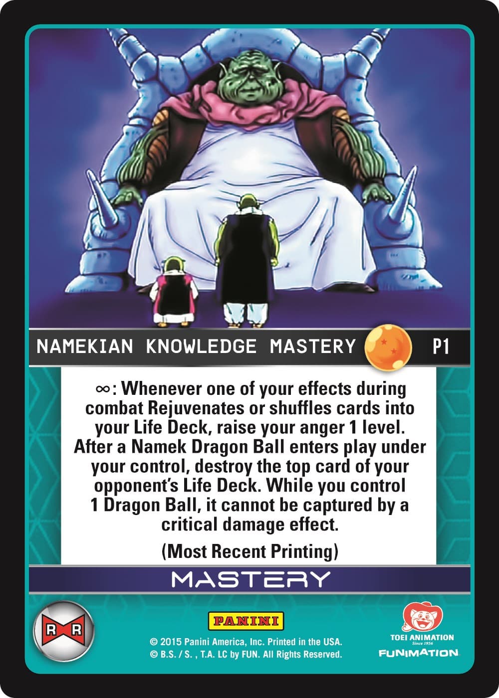 Namekian Knowledge Mastery (Evolution) — Panini Promo Cards card
