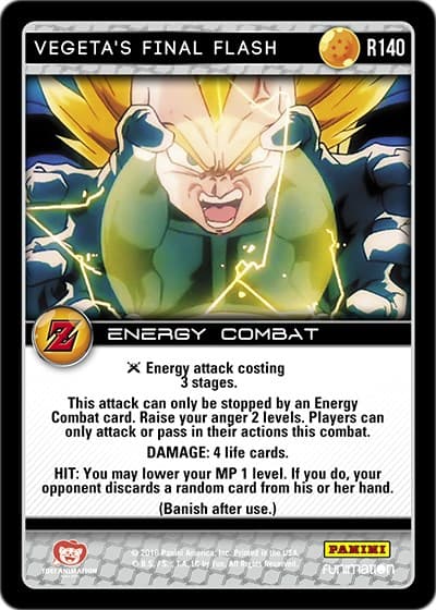 Vegeta's Final Flash — Panini: Awakening card