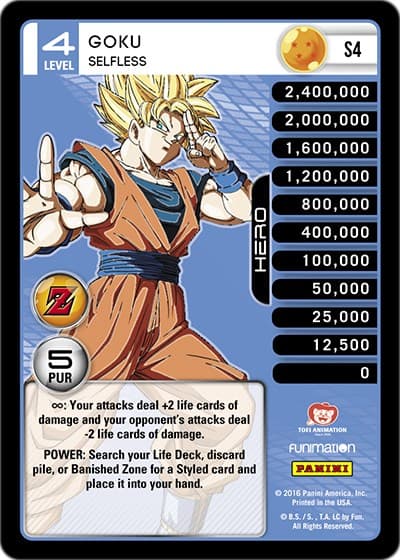 Goku - Selfless (Rainbow Parallel Foil) — Panini: Awakening card