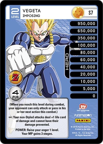Vegeta - Imposing (High Tech Foil) — Panini: Awakening card