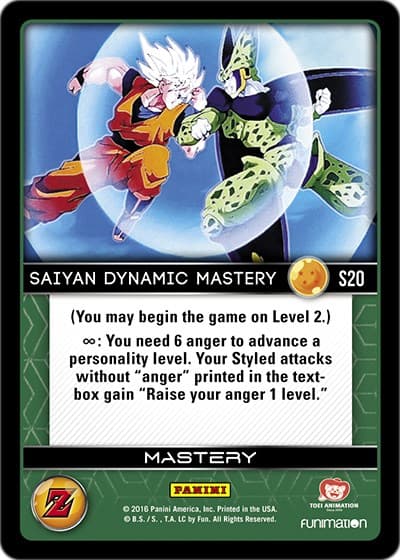 Saiyan Dynamic Mastery (Rainbow Parallel Foil) — Panini: Awakening card
