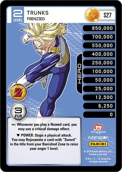 Trunks - Frenzied (High Tech Foil) — Panini: Awakening card