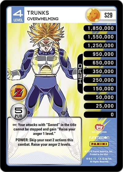 Trunks - Overwhelming (High Tech Foil) — Panini: Awakening card