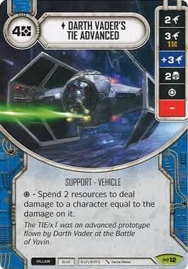 Darth Vader's TIE Advanced (Card Only) — Empire at War card