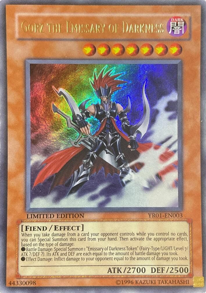 Gorz the Emissary of Darkness — Yu-Gi-Oh! R Manga Promo card