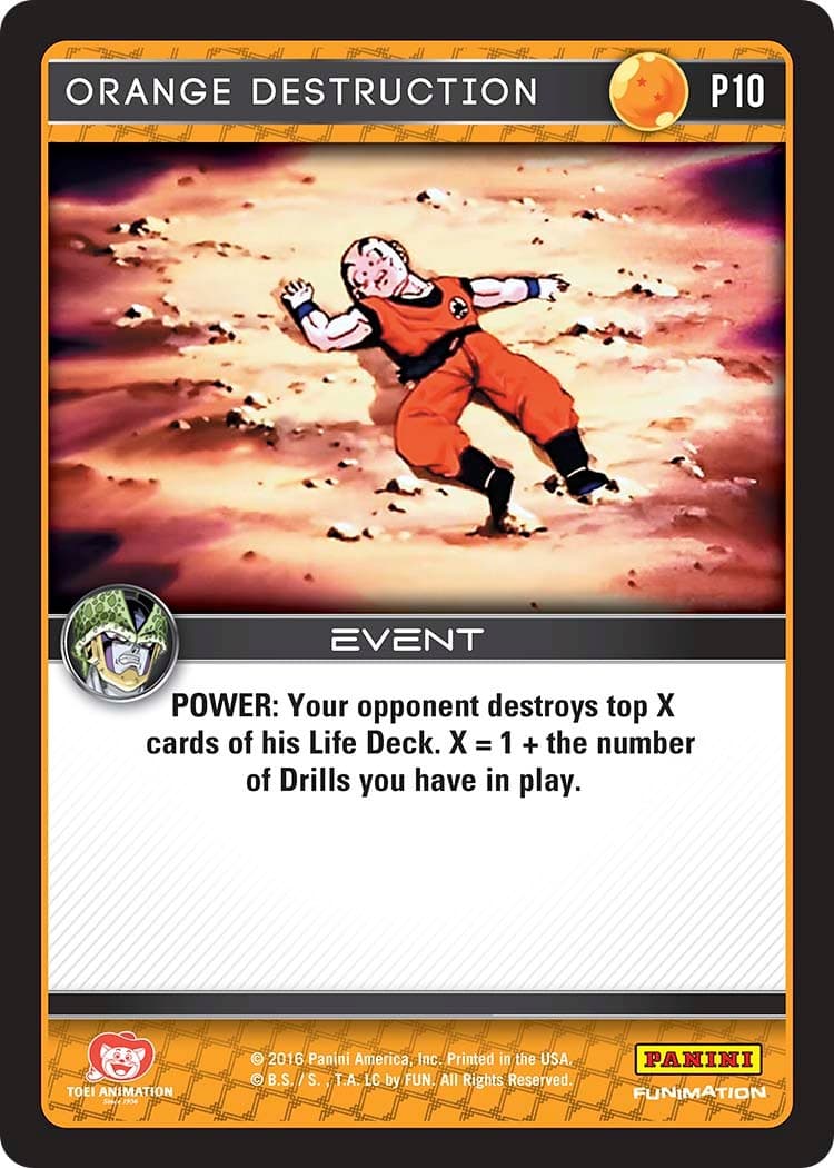 Orange Destruction (Perfection) — Panini Promo Cards card