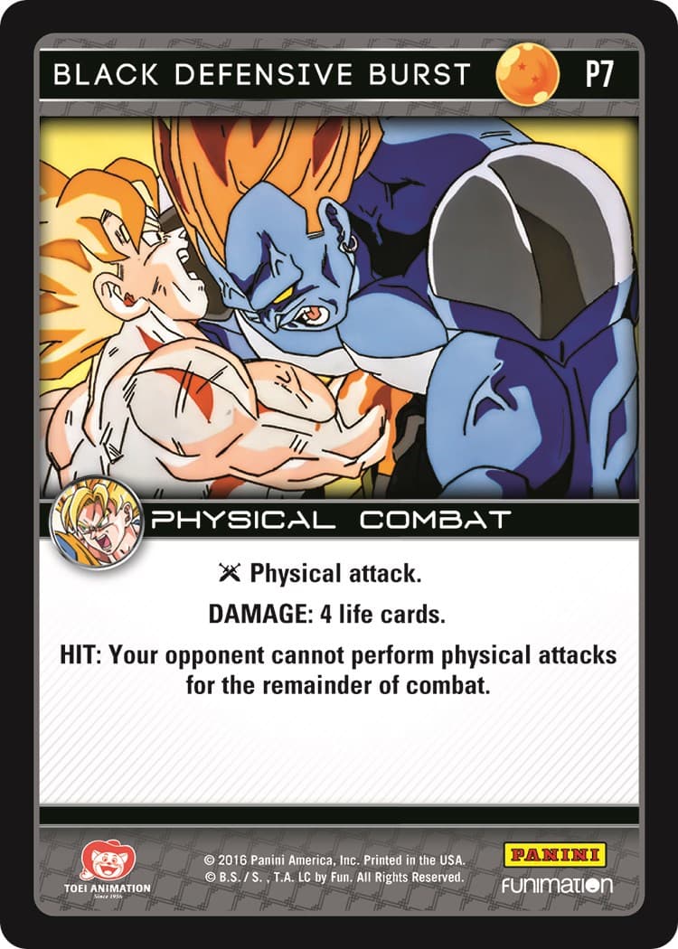 Black Defensive Burst (Vengeance) — Panini Promo Cards card