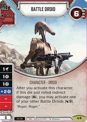 Battle Droid — Legacies card