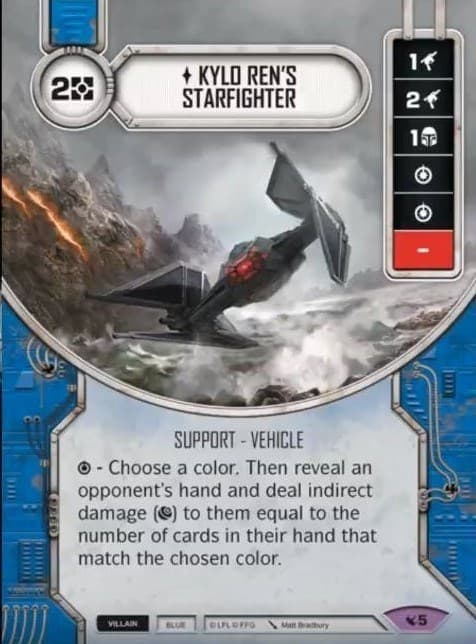Kylo Ren's Starfighter (Card Only) — Legacies card