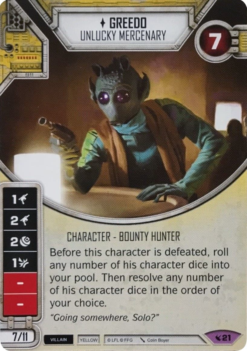 Greedo - Unlucky Mercenary — Legacies card