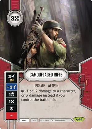 Camouflaged Rifle (Card Only) — Legacies card