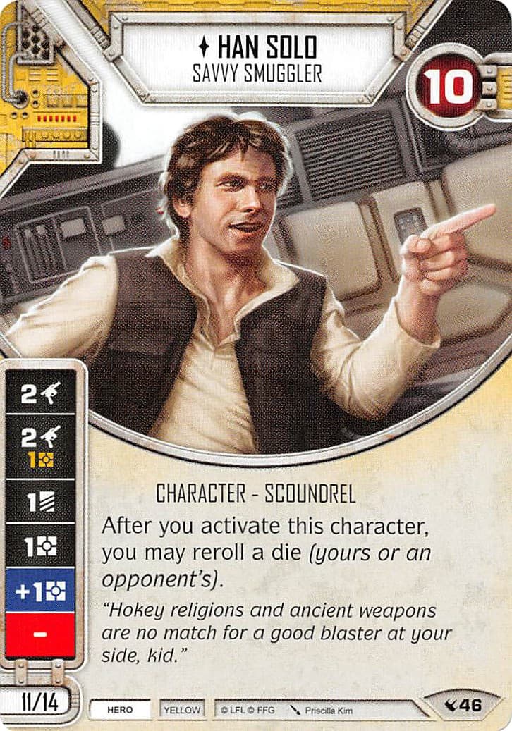 Han Solo - Savvy Smuggler — Legacies card