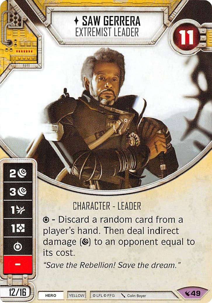 Saw Gerrera - Extremist Leader — Legacies card