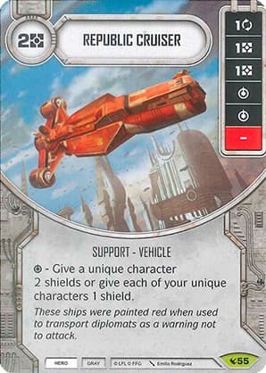 Republic Cruiser (Card Only) — Legacies card