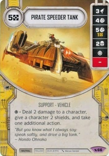 Pirate Speeder Tank (Card Only) — Legacies card