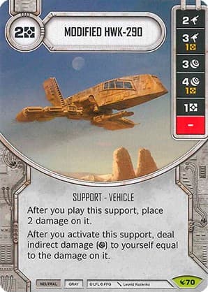 Modified HWK-290 (Card Only) — Legacies card