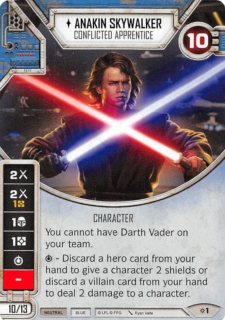 Anakin Skywalker - Conflicted Apprentice — Rivals card