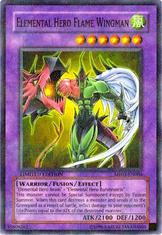 Elemental HERO Flame Wingman — Mattel Action Figure Promos: Series 3 card