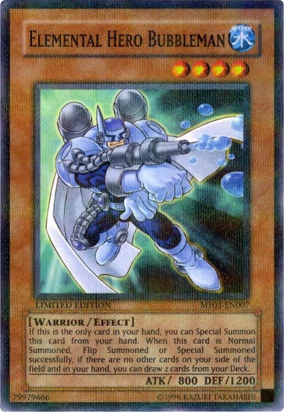 Elemental HERO Bubbleman — Mattel Action Figure Promos: Series 3 card
