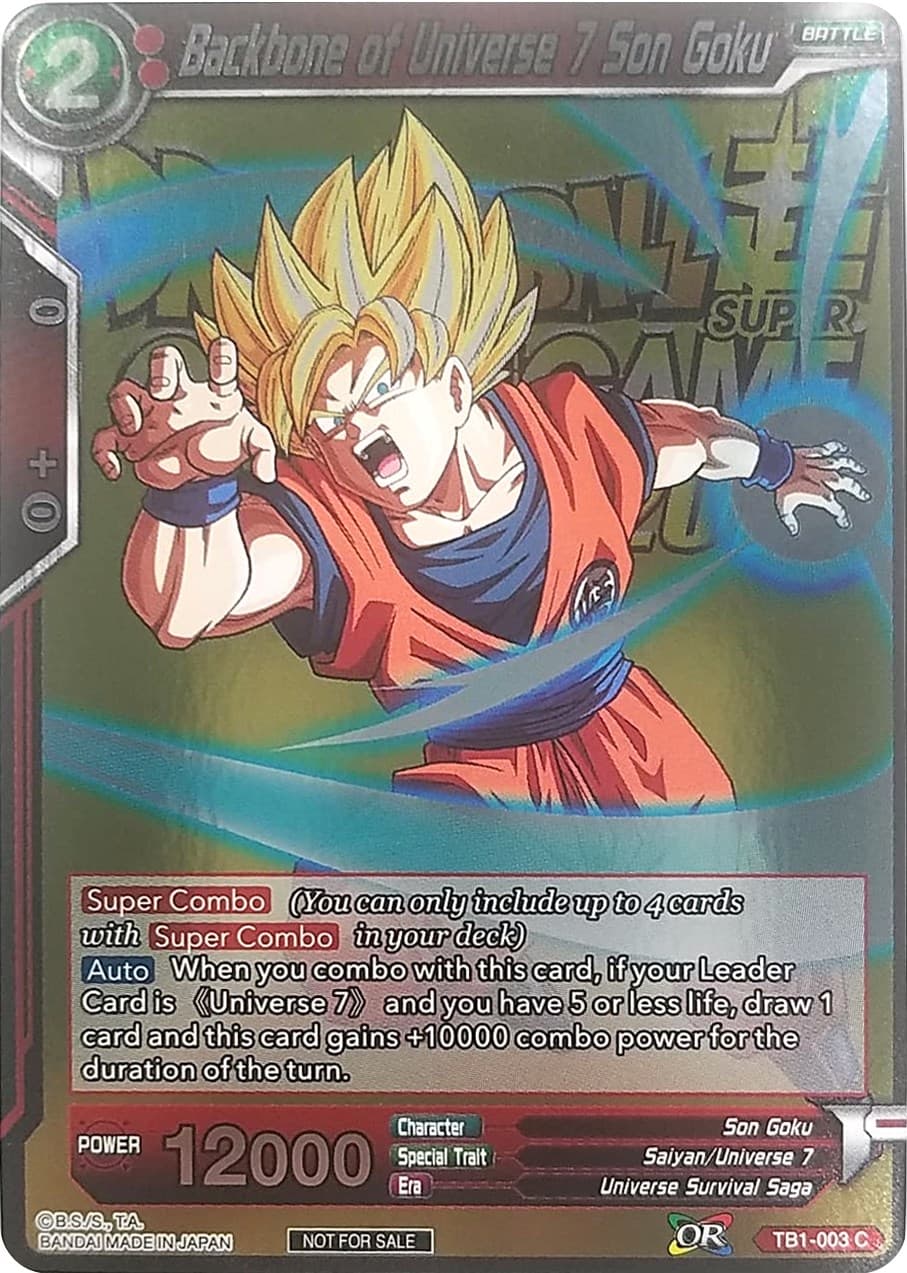 Backbone of Universe 7 Son Goku (Metallic Foil) (Event Pack 2018) — Promotion Cards card