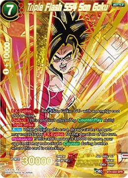 Triple Flash SS4 Son Goku (SPR) — Colossal Warfare card