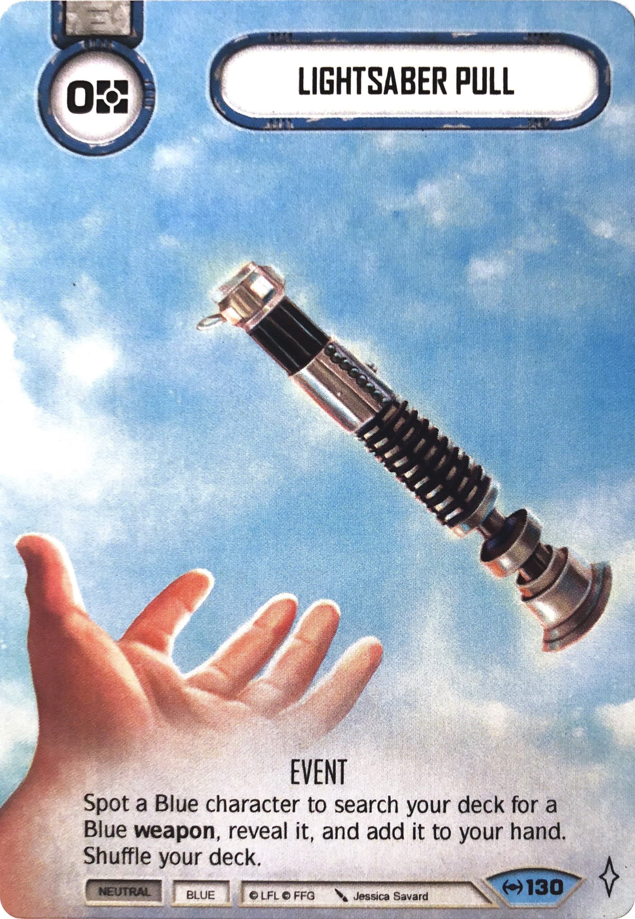 Lightsaber Pull (Extended Full Art) (Galactic Qualifier) — SWD: Promo Cards card