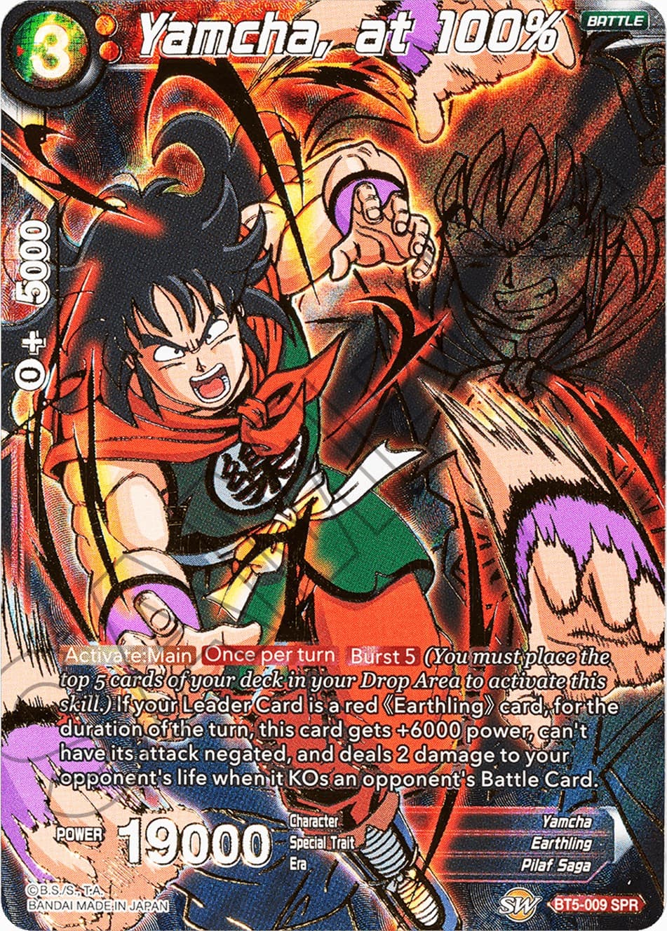 Yamcha, at 100% (SPR) — Miraculous Revival card