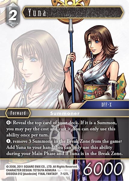 Yuna — Opus VII card