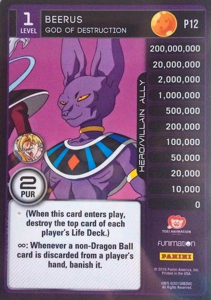 Beerus - God of Destruction — Panini: Awakening card