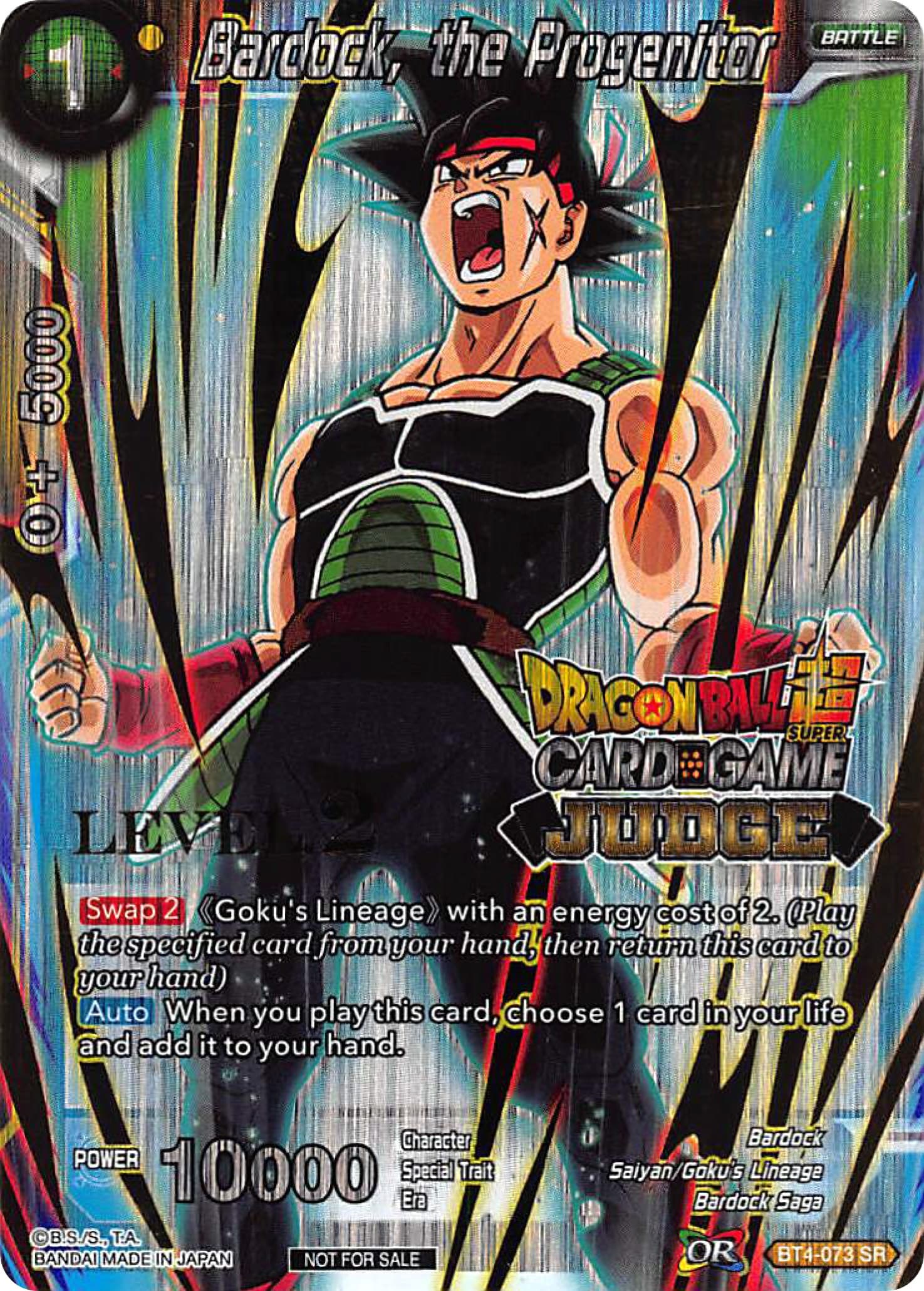 Bardock, the Progenitor (Level 2) — Judge Promotion Cards card