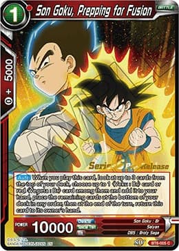 Son Goku, Prepping for Fusion — Destroyer Kings Pre-Release Cards card