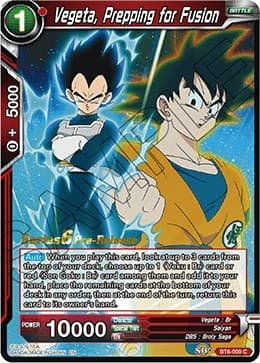 Vegeta, Prepping for Fusion — Destroyer Kings Pre-Release Cards card