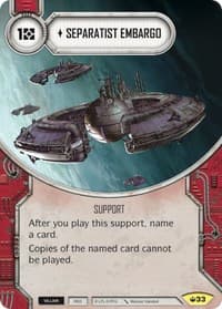 Separatist Embargo — Spark of Hope card