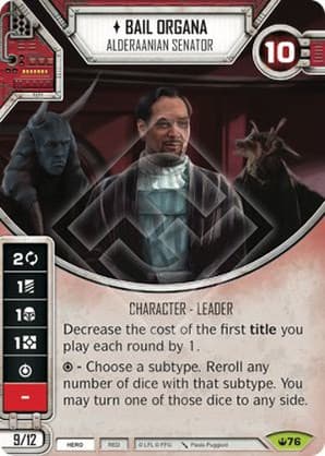 Bail Organa - Alderaanian Senator (Card Only) — Spark of Hope card