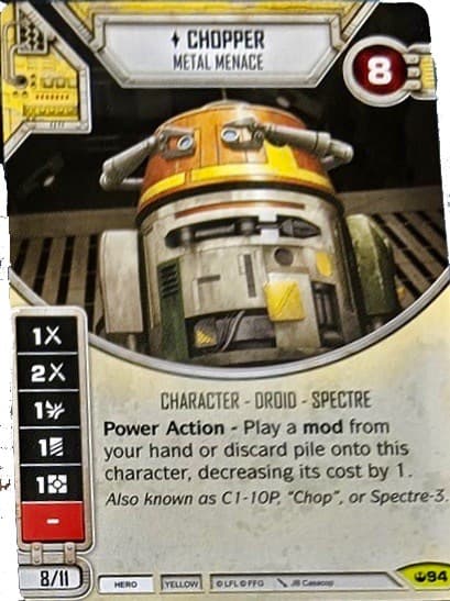 Chopper - Metal Menace (Card Only) — Spark of Hope card