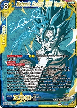 Meteoric Energy SSB Vegito (SPR Signature) — Assault of the Saiyans card