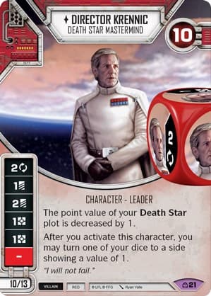Director Krennic - Death Star Mastermind (Card Only) — Covert Missions card