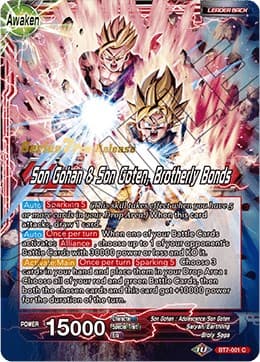 Son Gohan // Son Gohan & Son Goten, Brotherly Bonds — Assault of the Saiyans Pre-Release Cards card