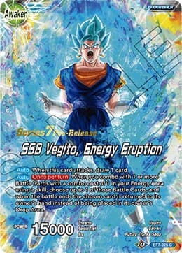 Son Goku & Vegeta // SSB Vegito, Energy Eruption — Assault of the Saiyans Pre-Release Cards card