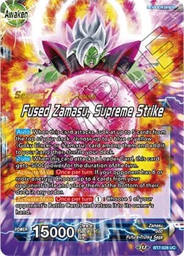 Goku Black & Zamasu // Fused Zamasu, Supreme Strike — Assault of the Saiyans Pre-Release Cards card