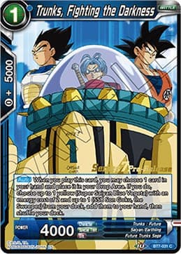 Trunks, Fighting the Darkness — Assault of the Saiyans Pre-Release Cards card