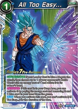 All Too Easy... — Assault of the Saiyans Pre-Release Cards card