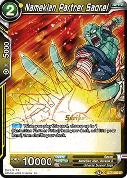 Namekian Partner Saonel — Assault of the Saiyans Pre-Release Cards card